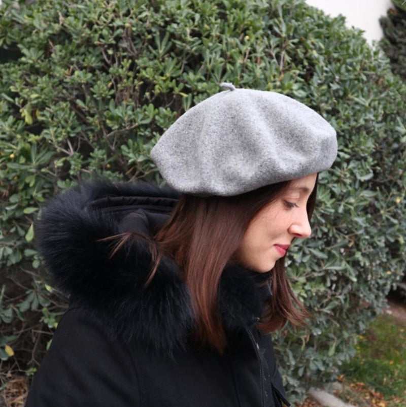 Béret Français en Laine - Couleur Gris Clair Chiné | Made in France - image 2
