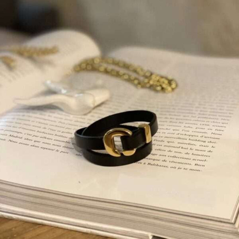 Bracelet - CUIR NOIR - image 1