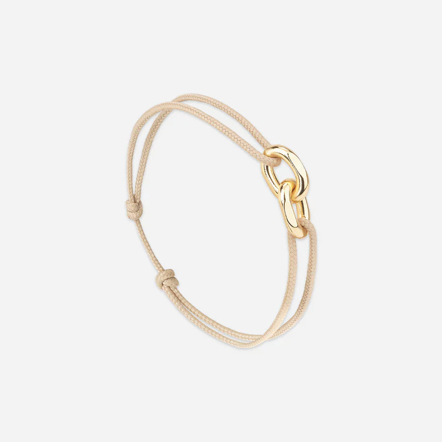 Bracelet UNION Plaqué Or - HAVANE Beige - image 1
