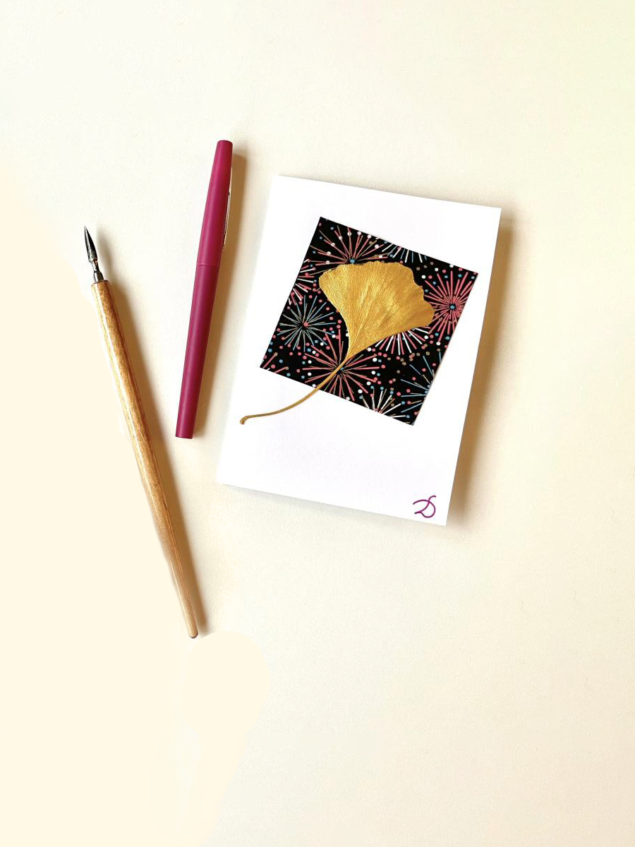 Carte - GINKGO PEINTE - image 1