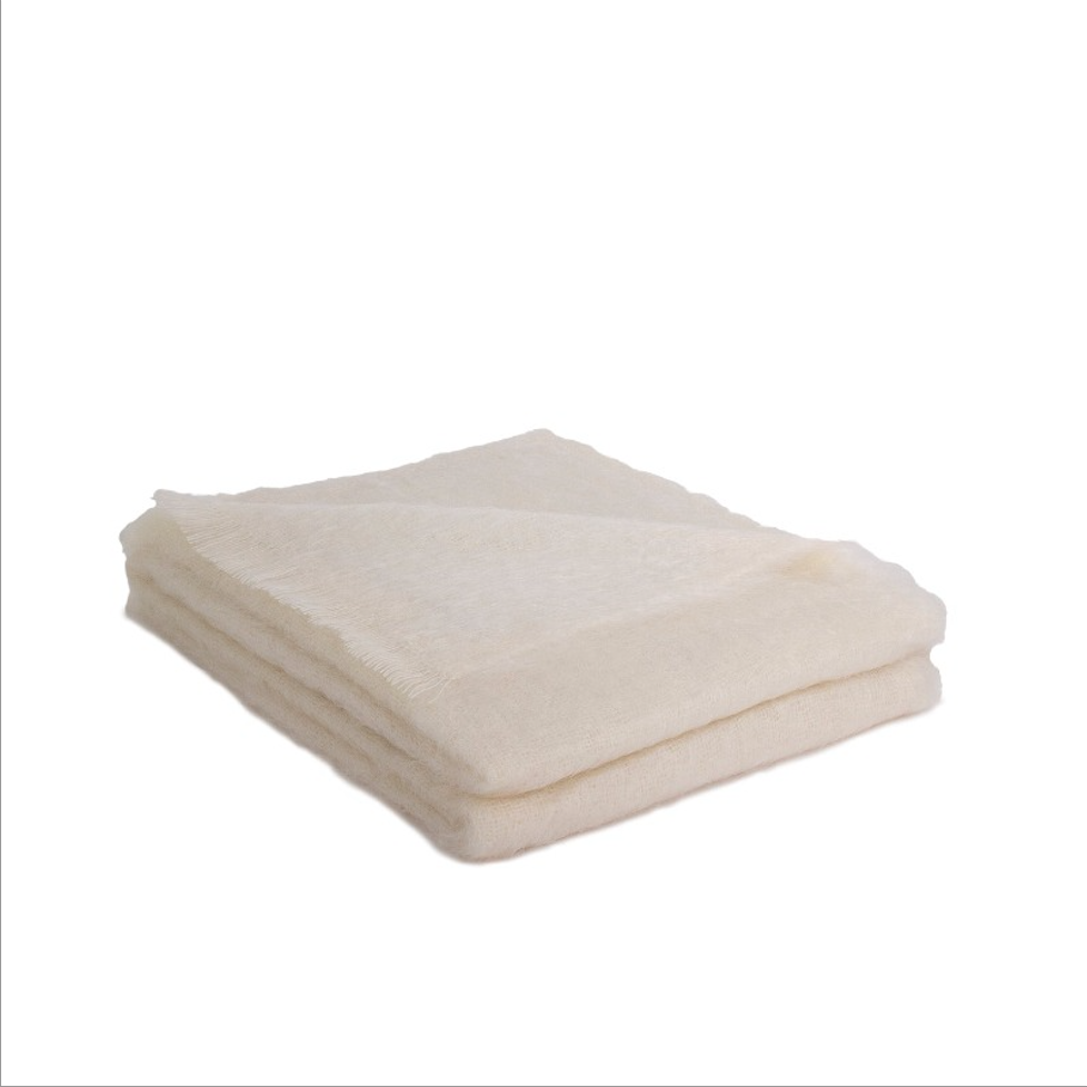 Plaid - Mohair Uni Blanc - image 2