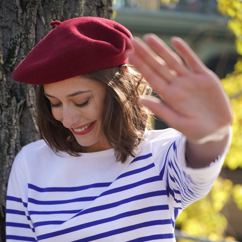Béret Français en Laine - Couleur Bordeaux | Made in France - image 2