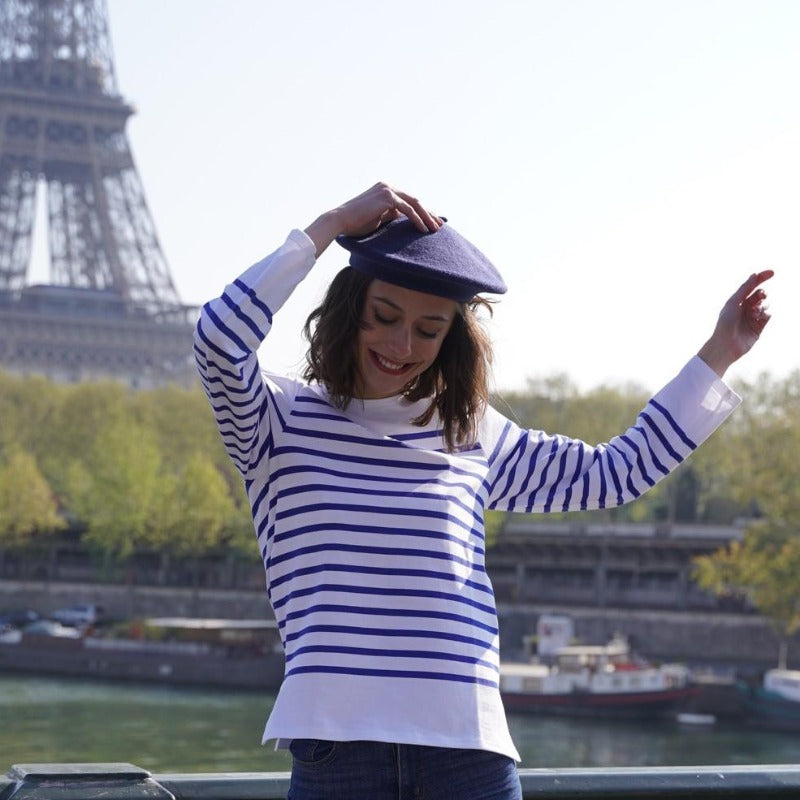 Béret Français en Laine - Couleur Denim | Made in France - image 2