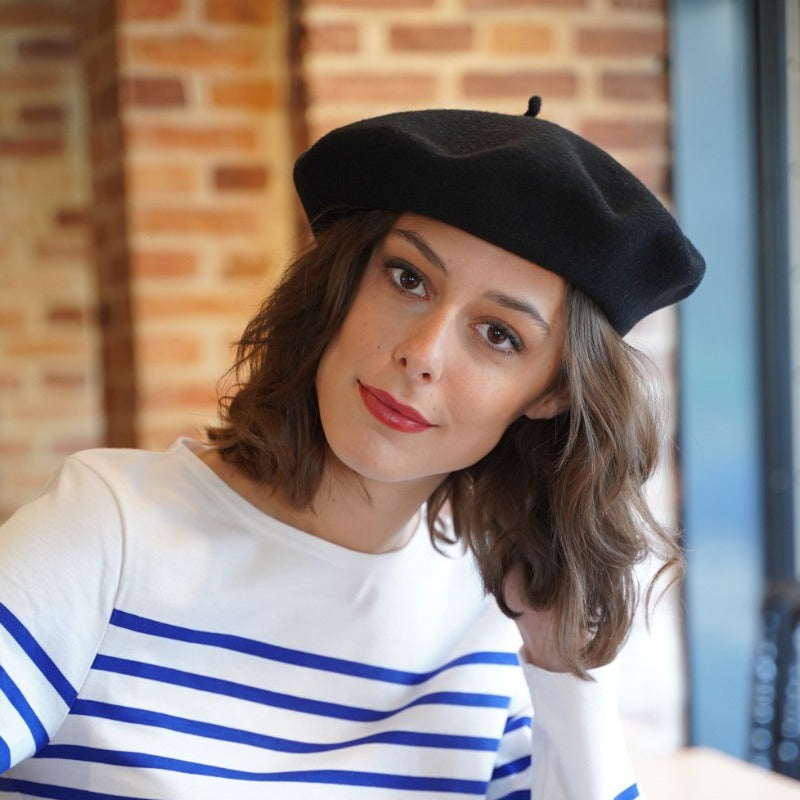 Béret Français en Laine - Couleur Noir | Made in France - image 2