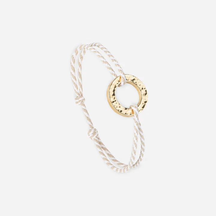 Bracelet CERCLE Plaqué Or Martelé - GRAVIE - image 1