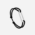 Bracelet MAILLON PLAT Plaqué Argent 30 mm - TIMON NOIR - image 1