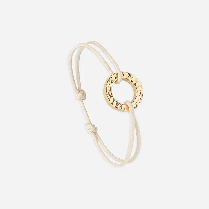 Bracelet CERCLE Plaqué Or Martelé - INFUSE - image 1