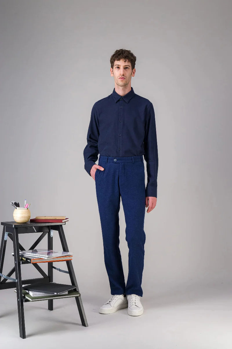Chemise - FLANELLE - BLEU FONCÉ - image 2