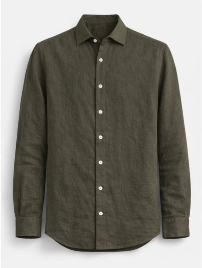 Chemise Eugène Vert Olive - image 2