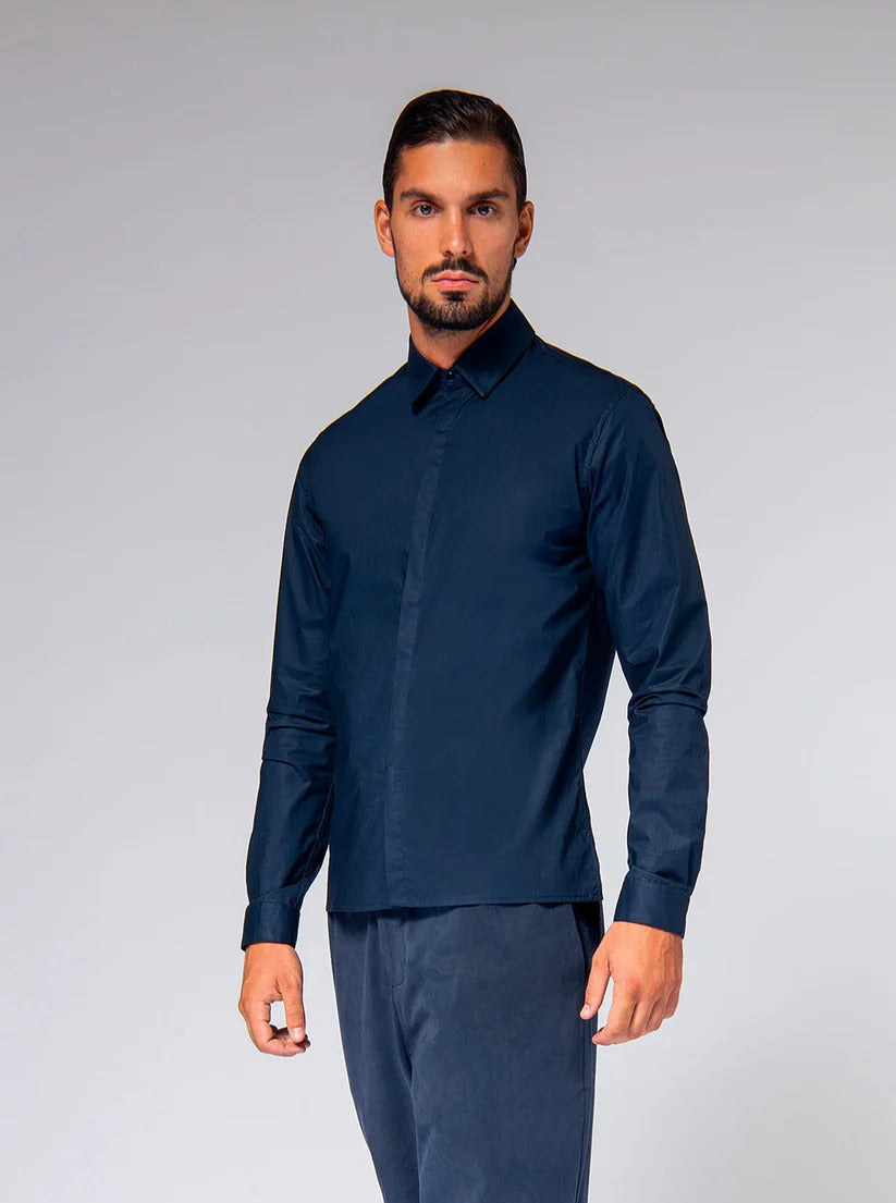 Chemise - COTON EXTENSIBLE BLEUE - image 1