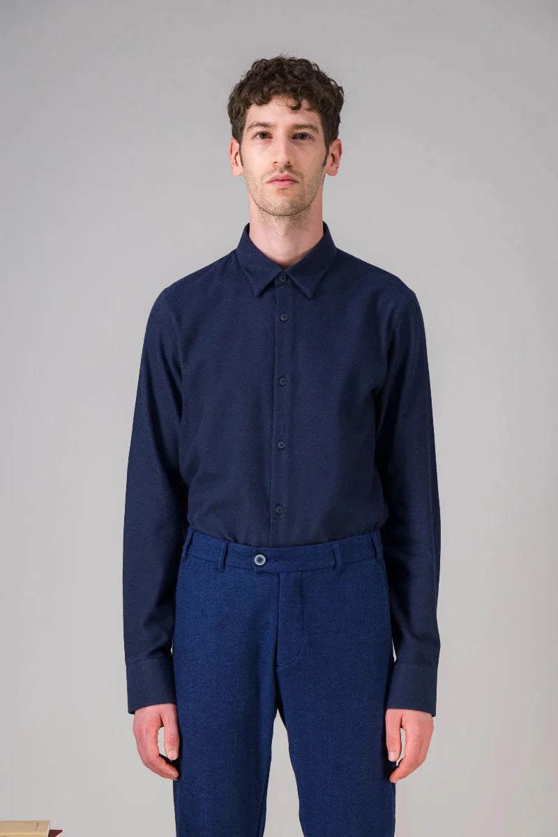 Chemise - FLANELLE - BLEU FONCÉ - image 1
