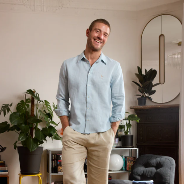 Chemise - LIN BLEU CIEL - image 1