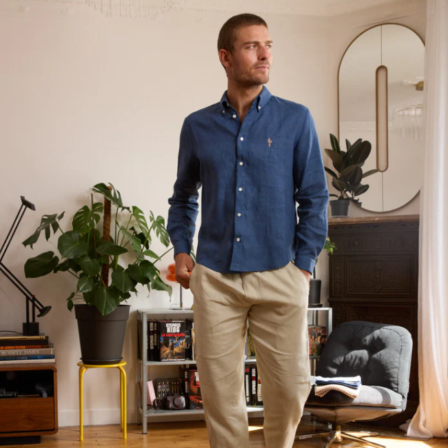 Chemise - LIN BLEU MARINE - image 1