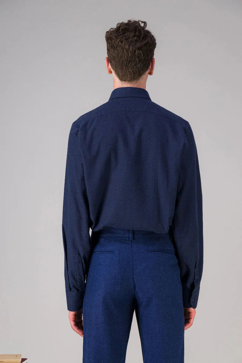 Chemise - FLANELLE - BLEU FONCÉ - image 3