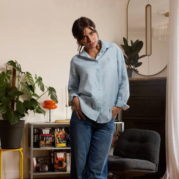 Chemise - LIN BLEU CIEL - image 3