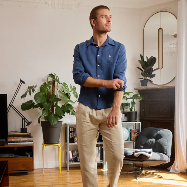 Chemise - LIN BLEU MARINE - image 3