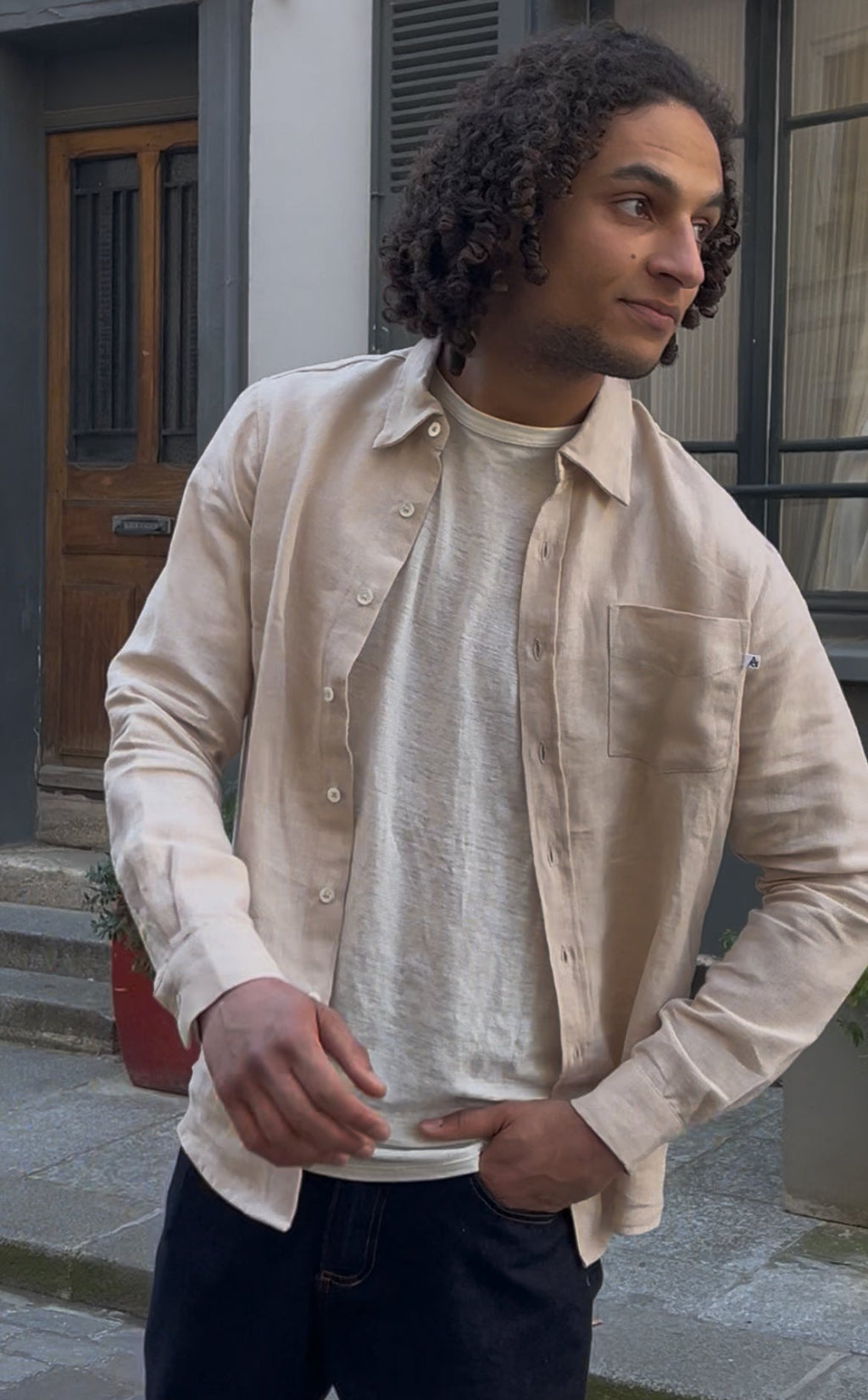 Chemise - ZEUS - Beige - image 1