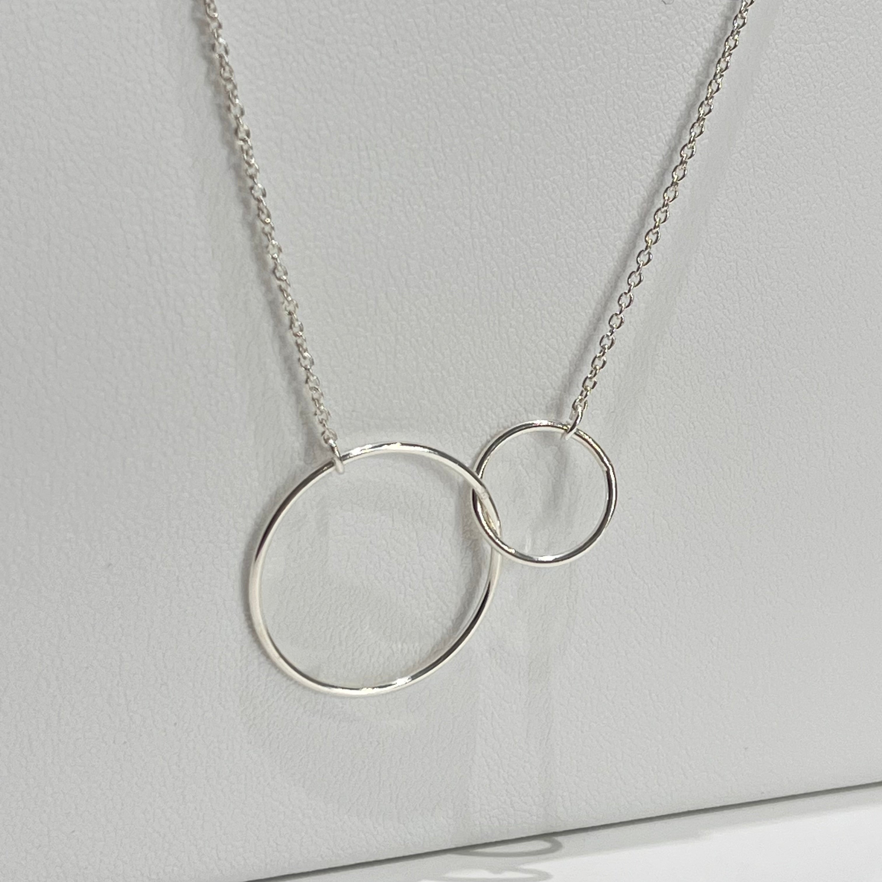 Collier - 2 ronds en argent 925 - image 1