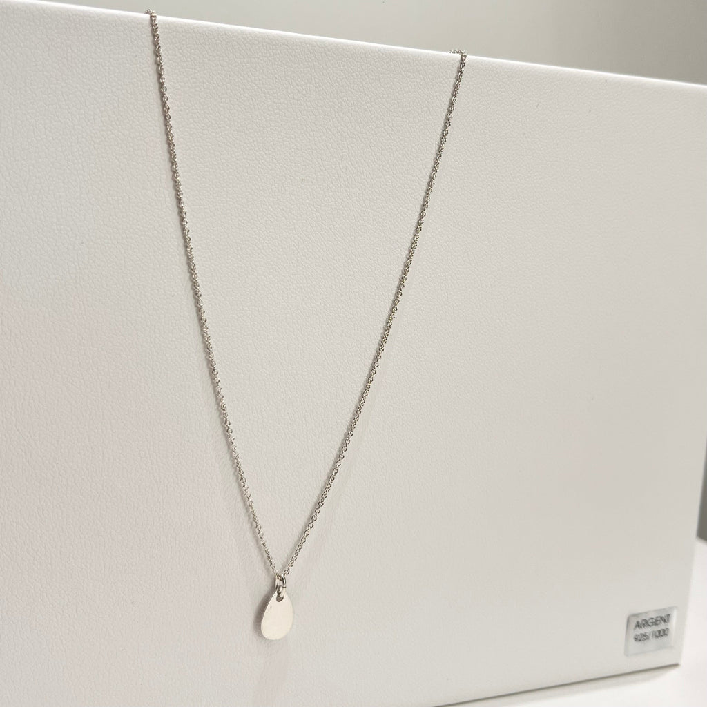Collier - Goutte lisse en argent 925 - image 1