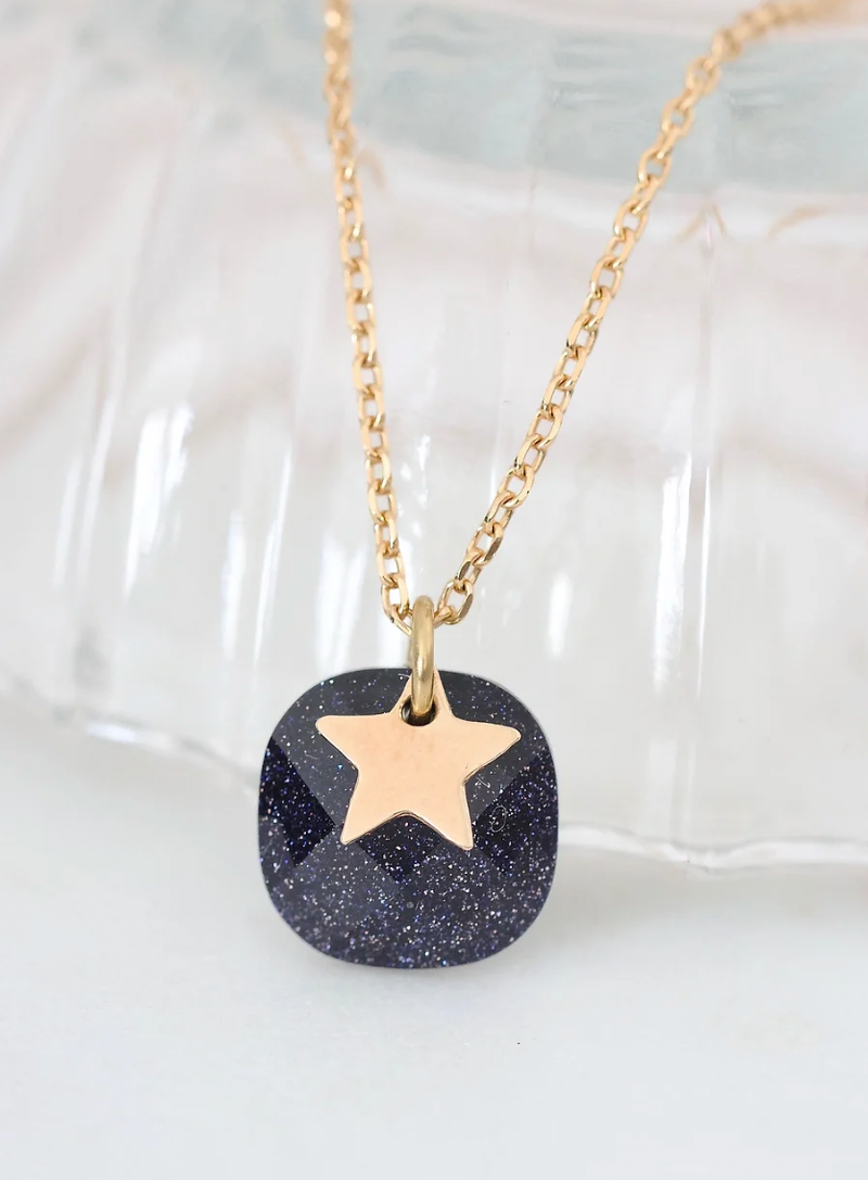 Collier - Grigri Bleu nuit - image 1