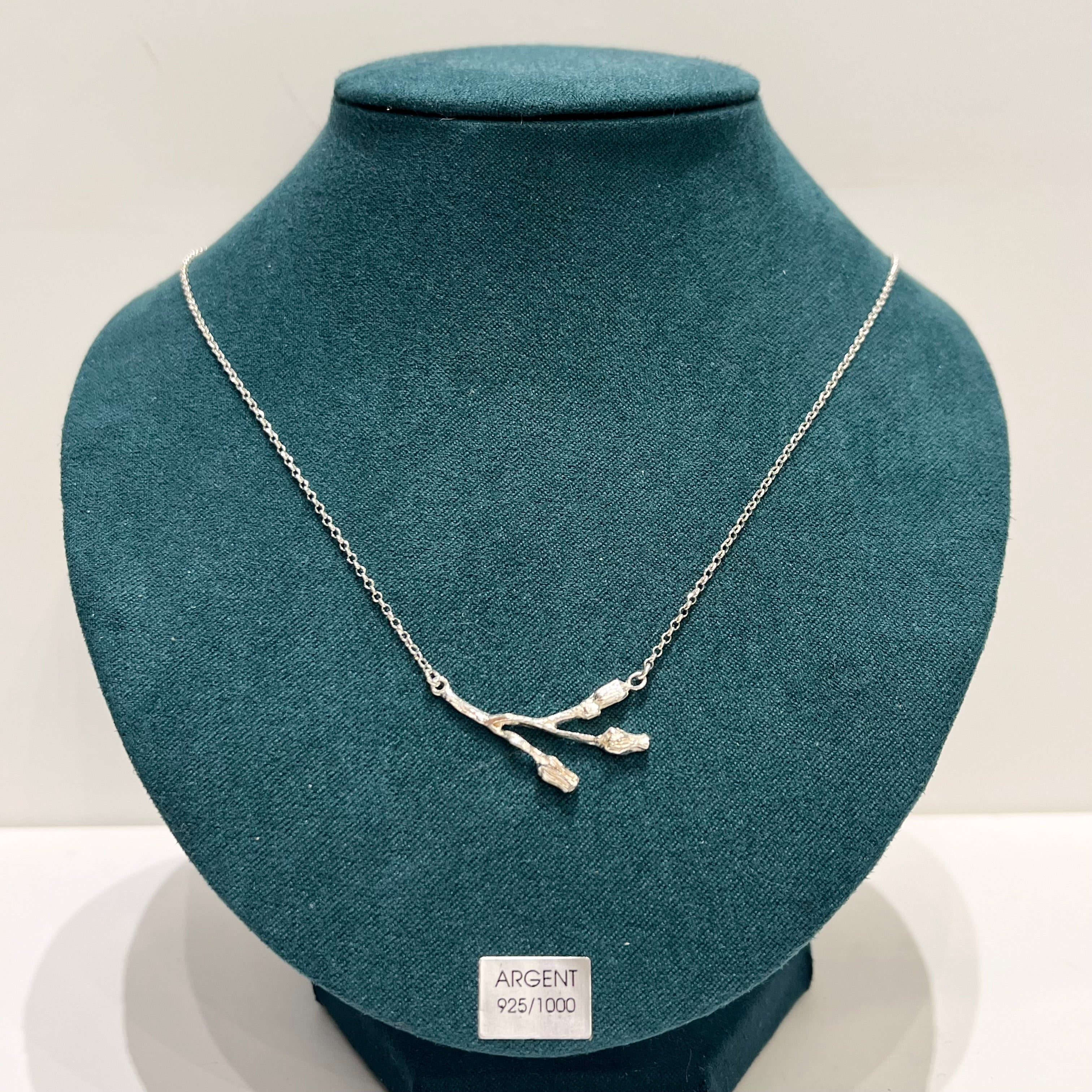 Collier - Trois fleurs en argent 925 - image 1