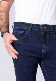 Jean droit stretch - BLEU - image 2
