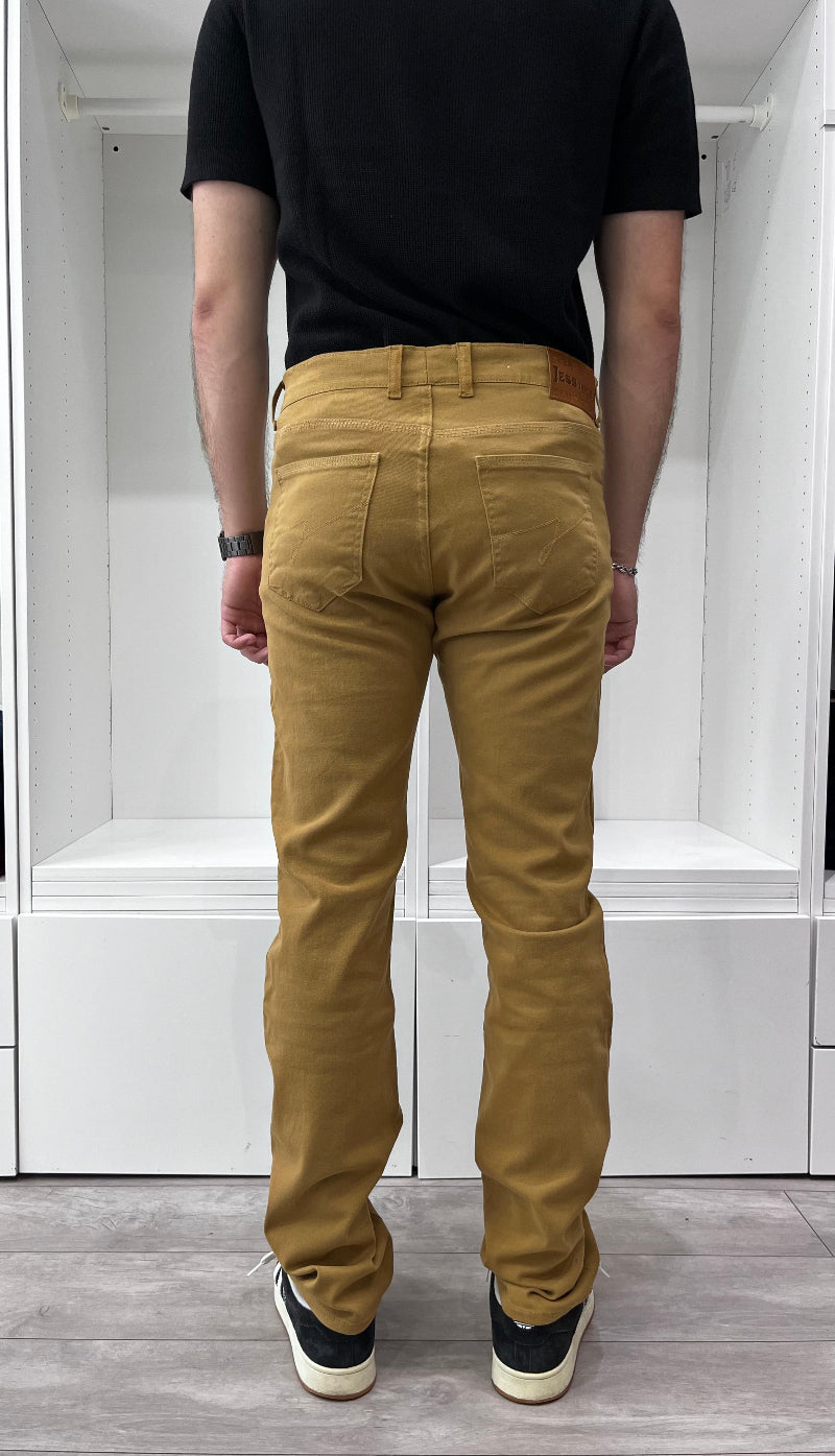 Jean slim en toile - Cuir - image 3