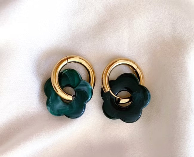 Boucles d'oreilles SUZANNE - Vert - image 1