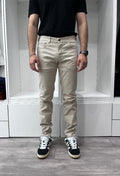 Jean slim en toile - Sable - image 1