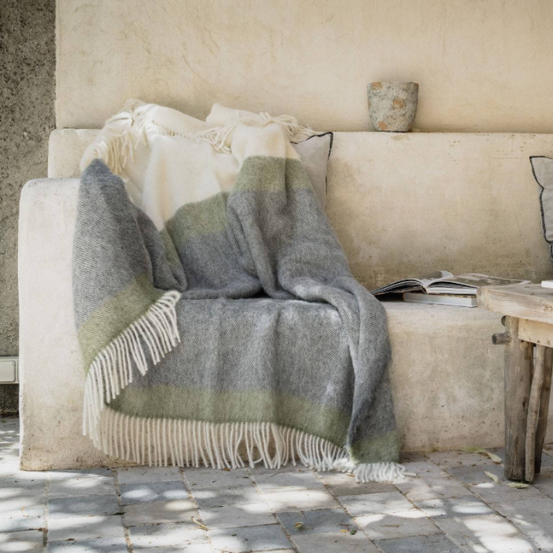 Plaid - Lima Kaki/Creme - image 1