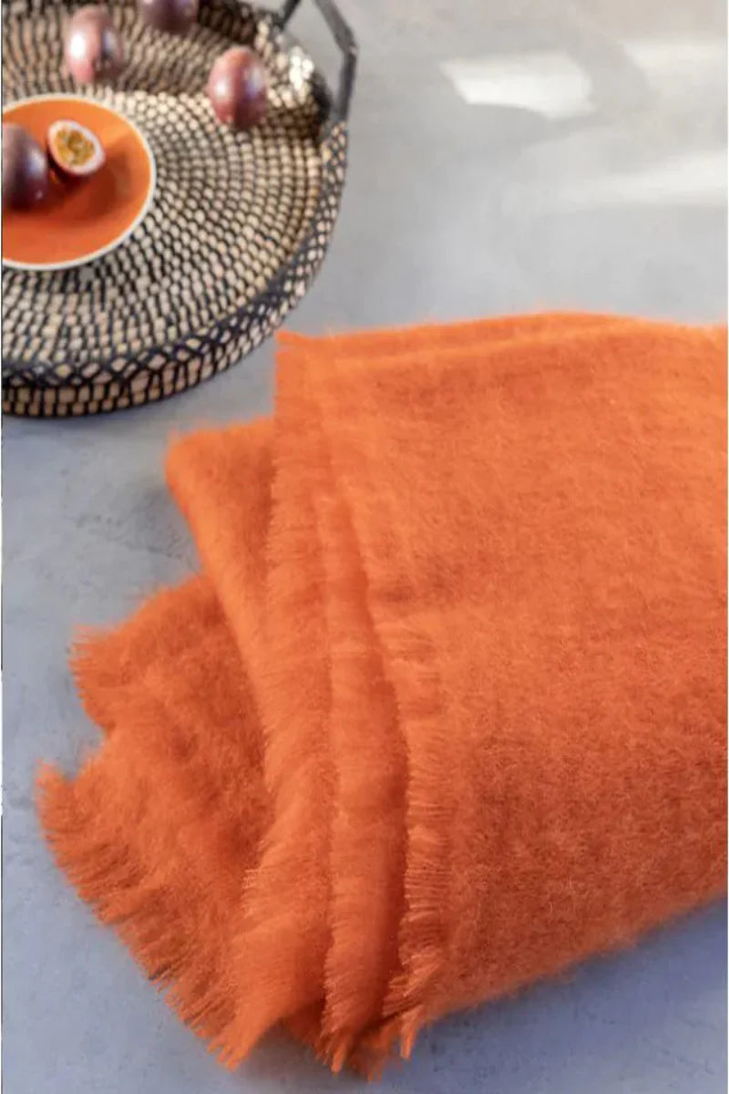 PLAID - Mohair Uni Tangerine - image 1