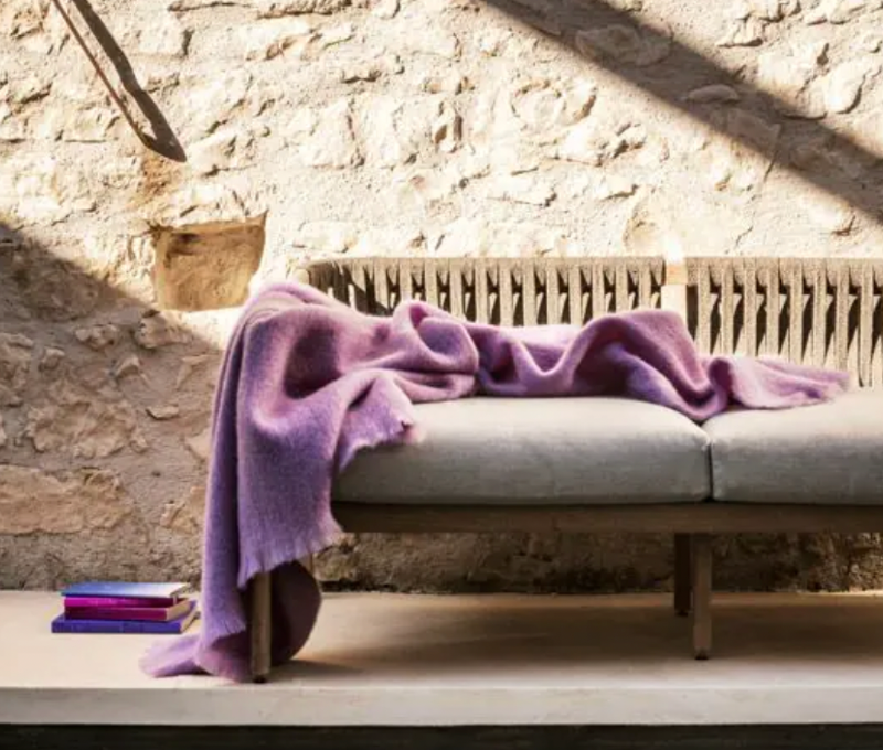 Plaid - Mohair Uni Glycine - image 1