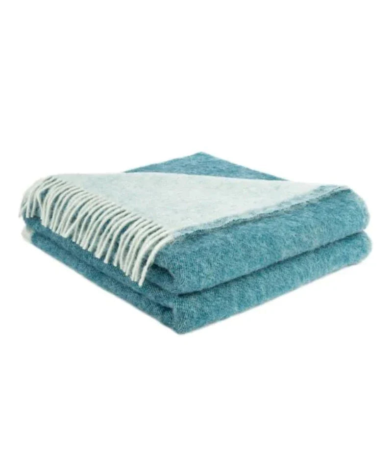 Plaid ALTIPLANO - Bleu Paon / Crème - image 2