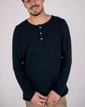 T-Shirt manches longues - Zarro Lin noir - image 1