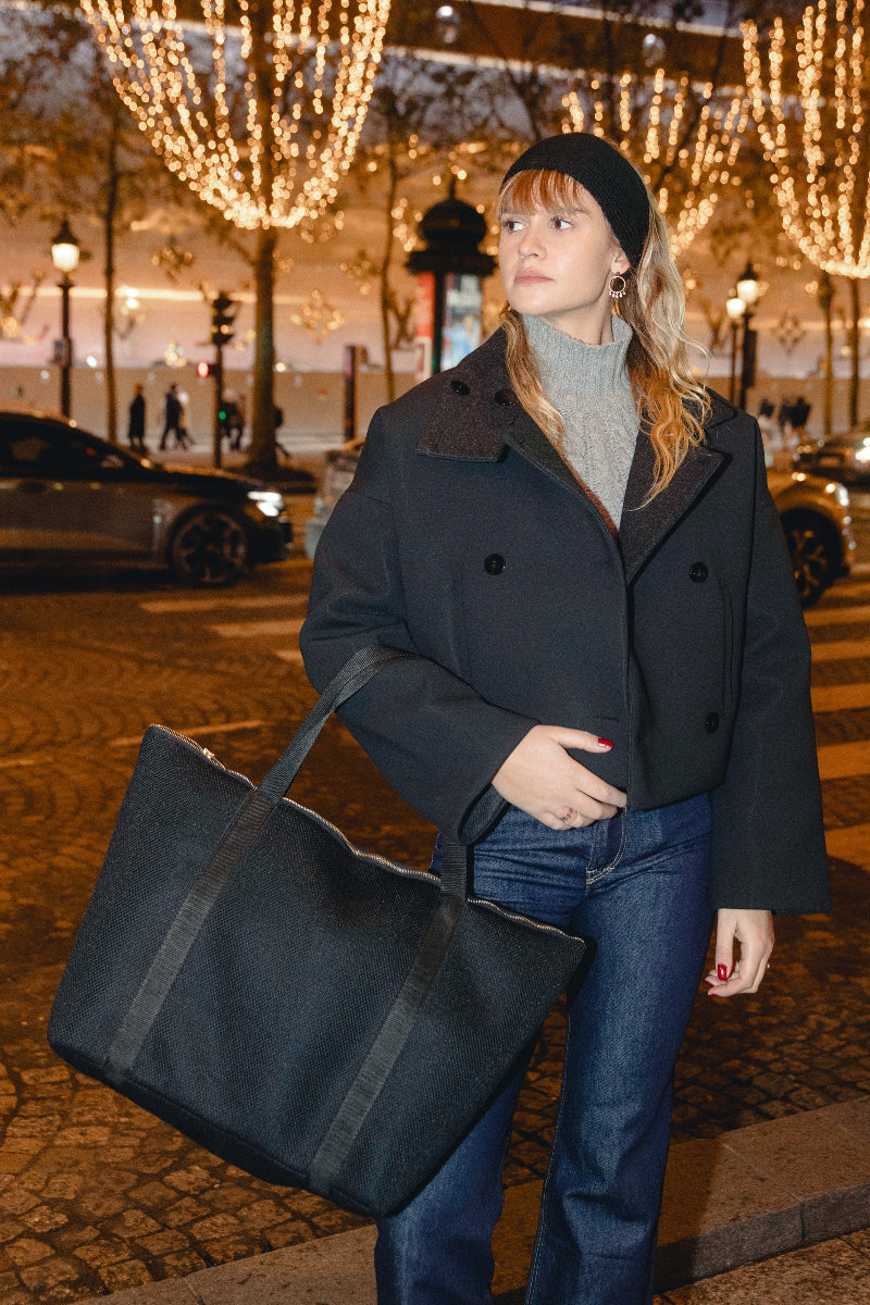 Manteau RECTO VERSO - Noir - image 1