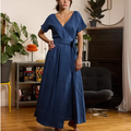 Robe - Lin Bleu Marine - image 1