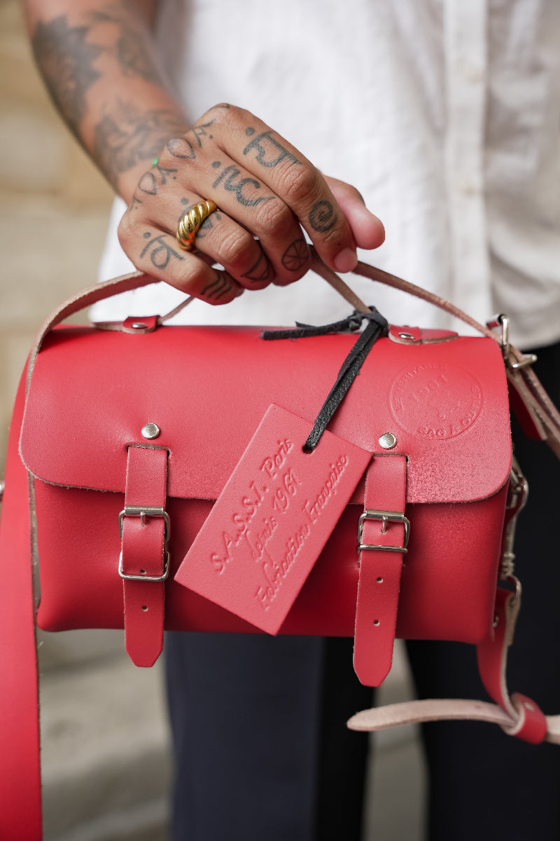 Sac Cuir - Rouge - image 3