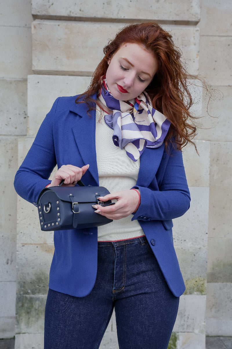Sac Cuir - Marine - image 1