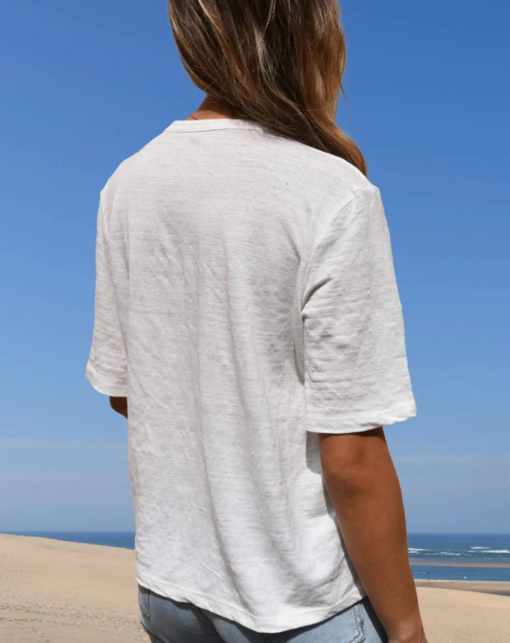 T-shirt - ZESI COL V MANCHES COURTES - Blanc - image 2