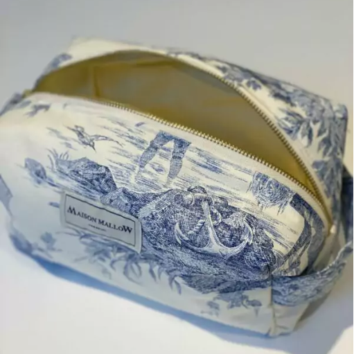Trousse de toilette - TOILE DE JOUY bleue - image 3