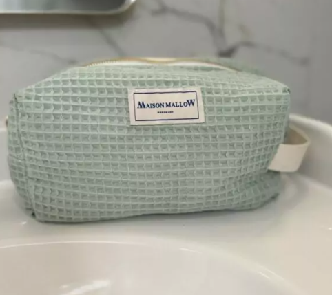 Trousse de toilette - NID D'ABEILLE Vert d'eau - image 3